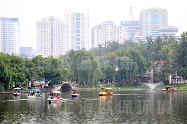 昆明翠湖公園，人工湖治理