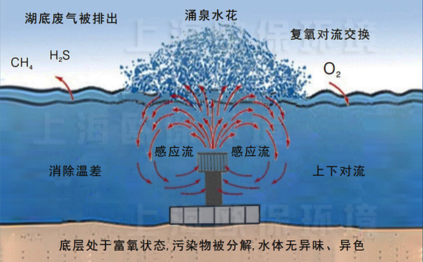 涌式曝氣機(jī)工作及凈水原理