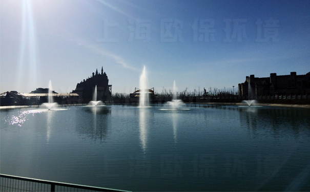 陽光下舞動的精靈-浮水噴泉，景觀湖治理