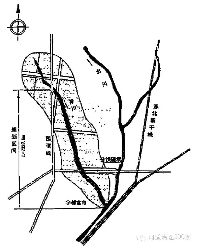 斧川河流域示意圖